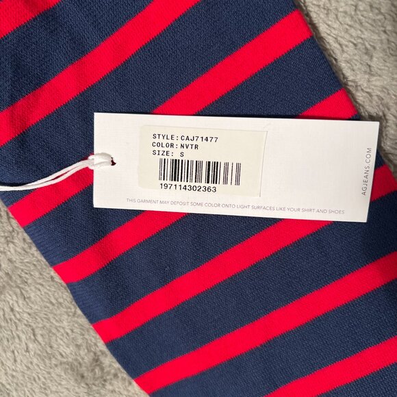 AG Adriano Goldschmied women's top S striped boat neck new with tag - Picture 10 of 11